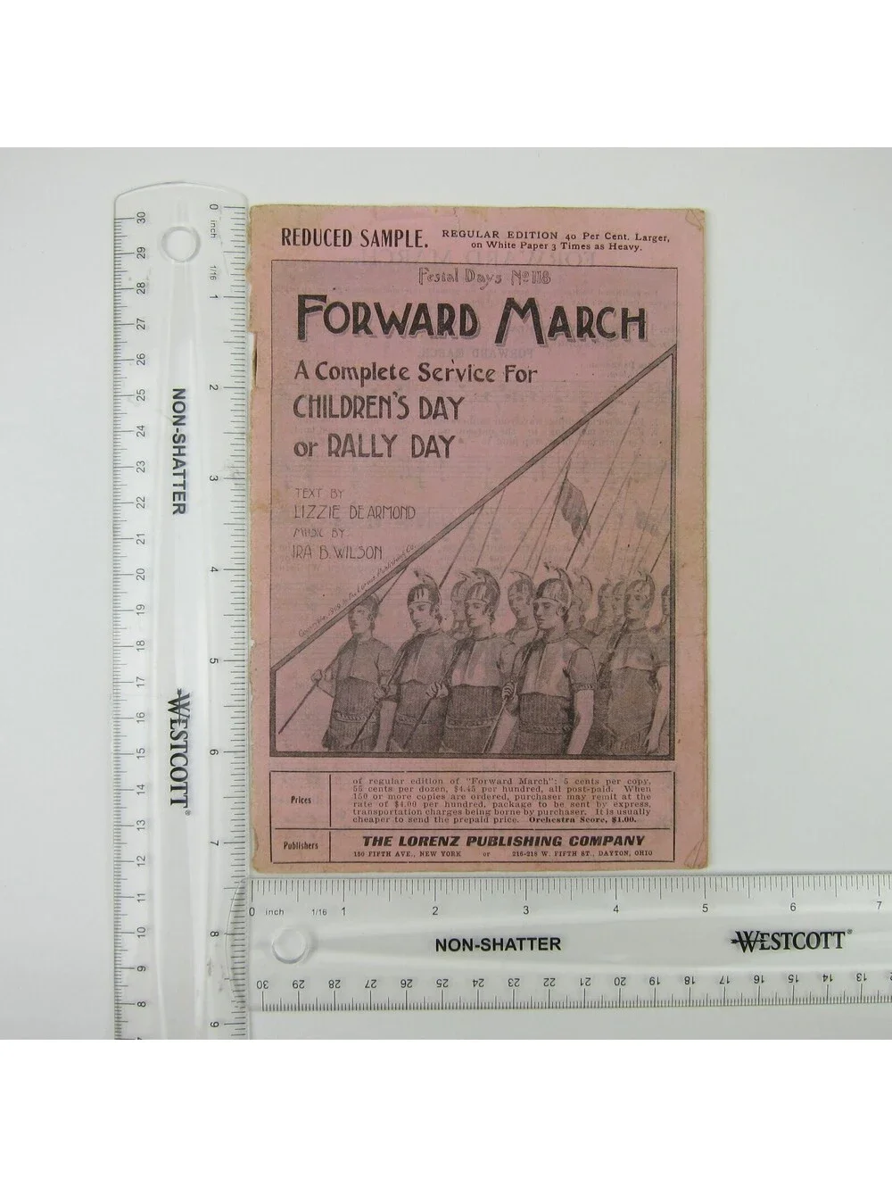 Sheet Music Rally Day Sampler Lorenz Publishing Co Dayton Ohio Antique 1909 RARE